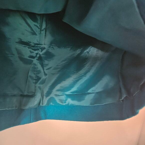 J Crew Wool Blend Teal Mini Skirt Sz O - Picture 6 of 13